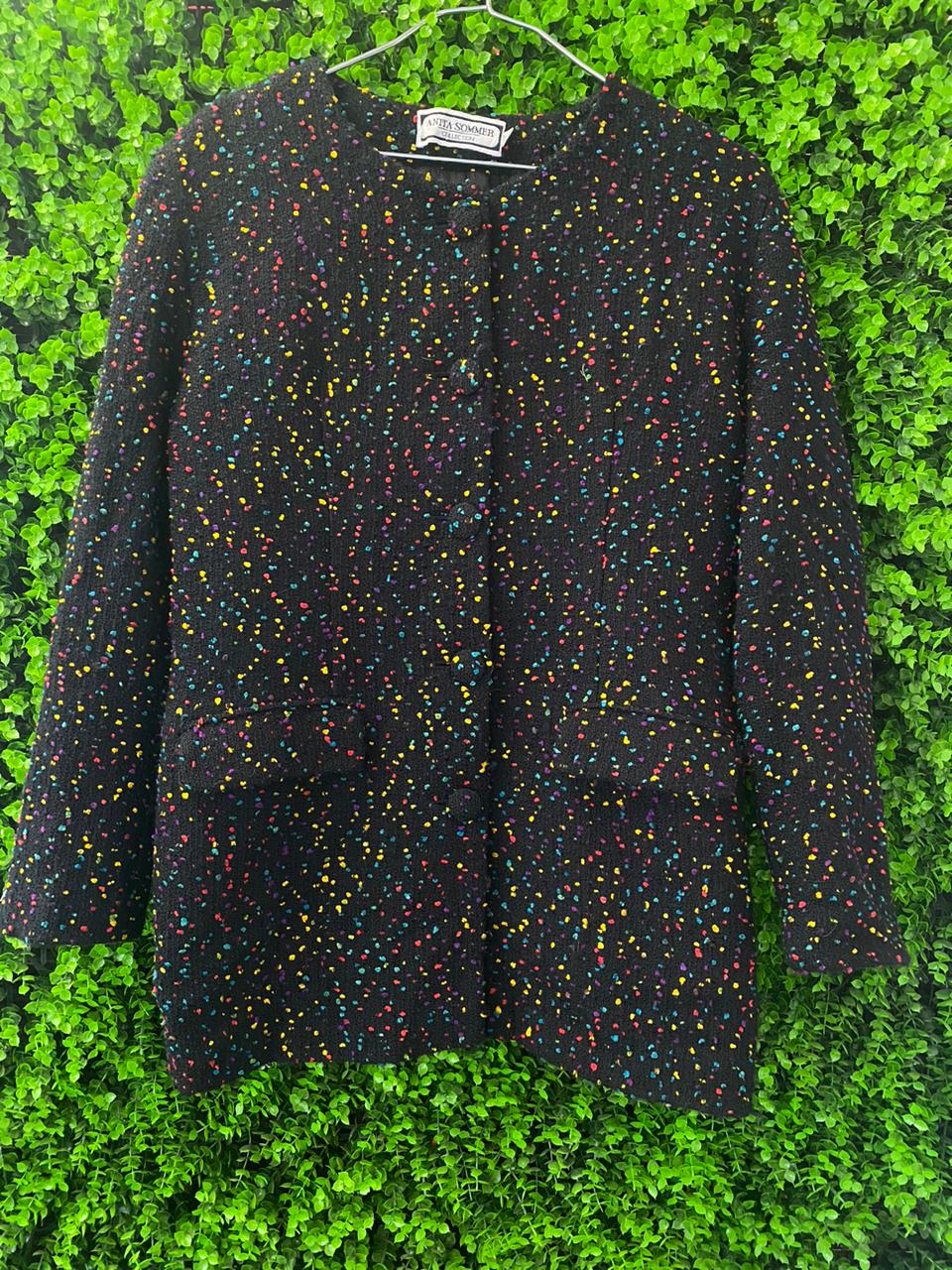 Anita Sommer Black Confetti Speckled Jacket