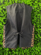 Animal Print Button-Up Waistcoat
