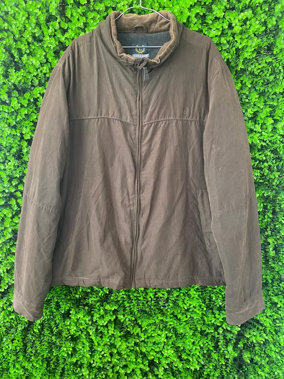 Brown Zip-Up Casual Jacket