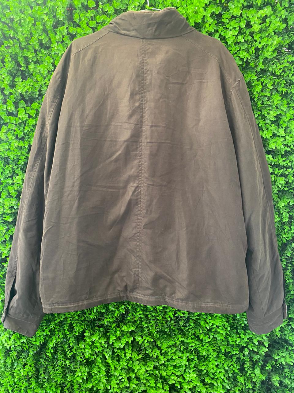Brown Zip-Up Casual Jacket