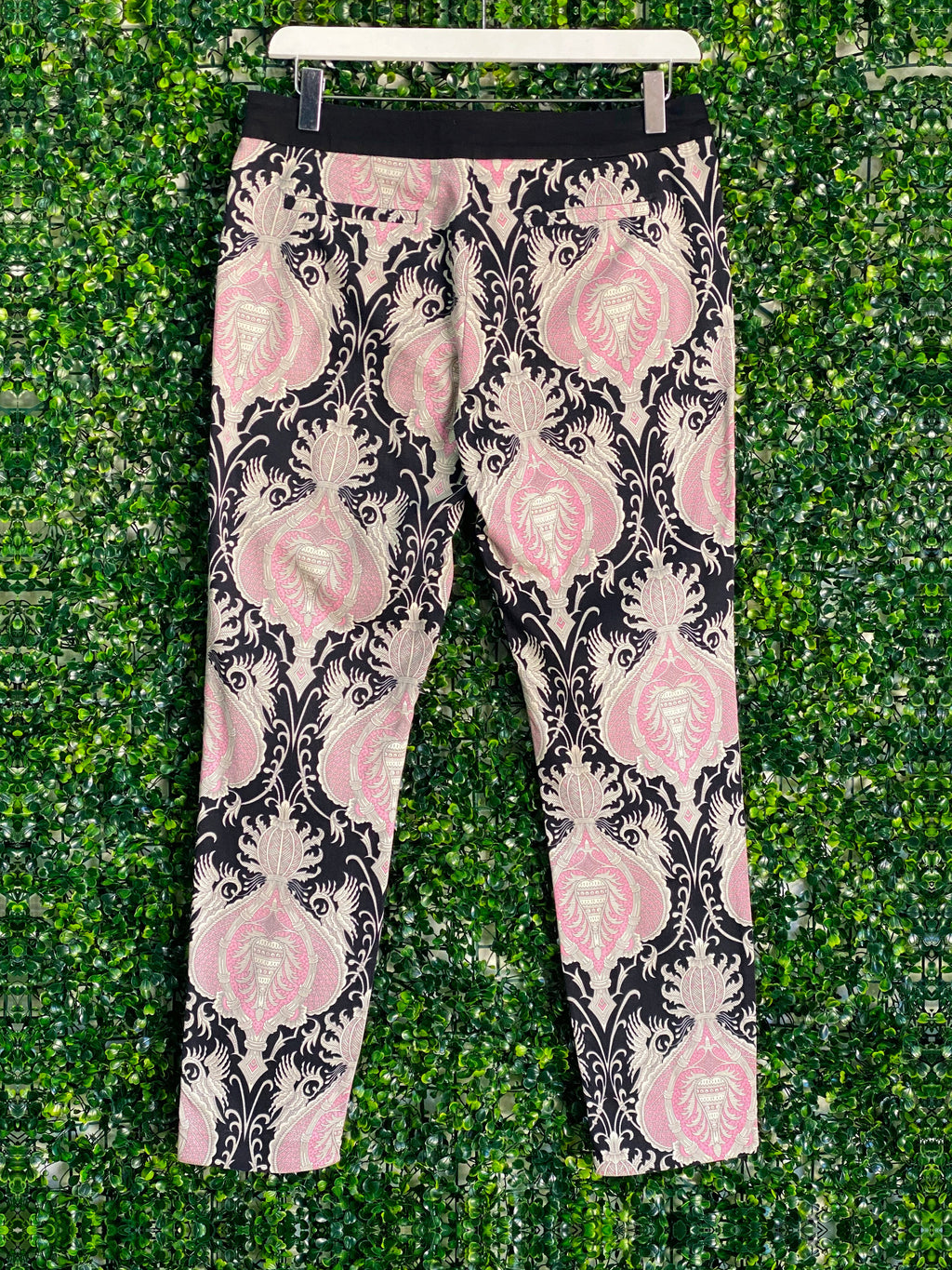 Studio.W Black & Blush Baroque-Print Slim Pants — back