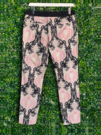 Studio.W Black & Blush Baroque-Print Slim Pants — back