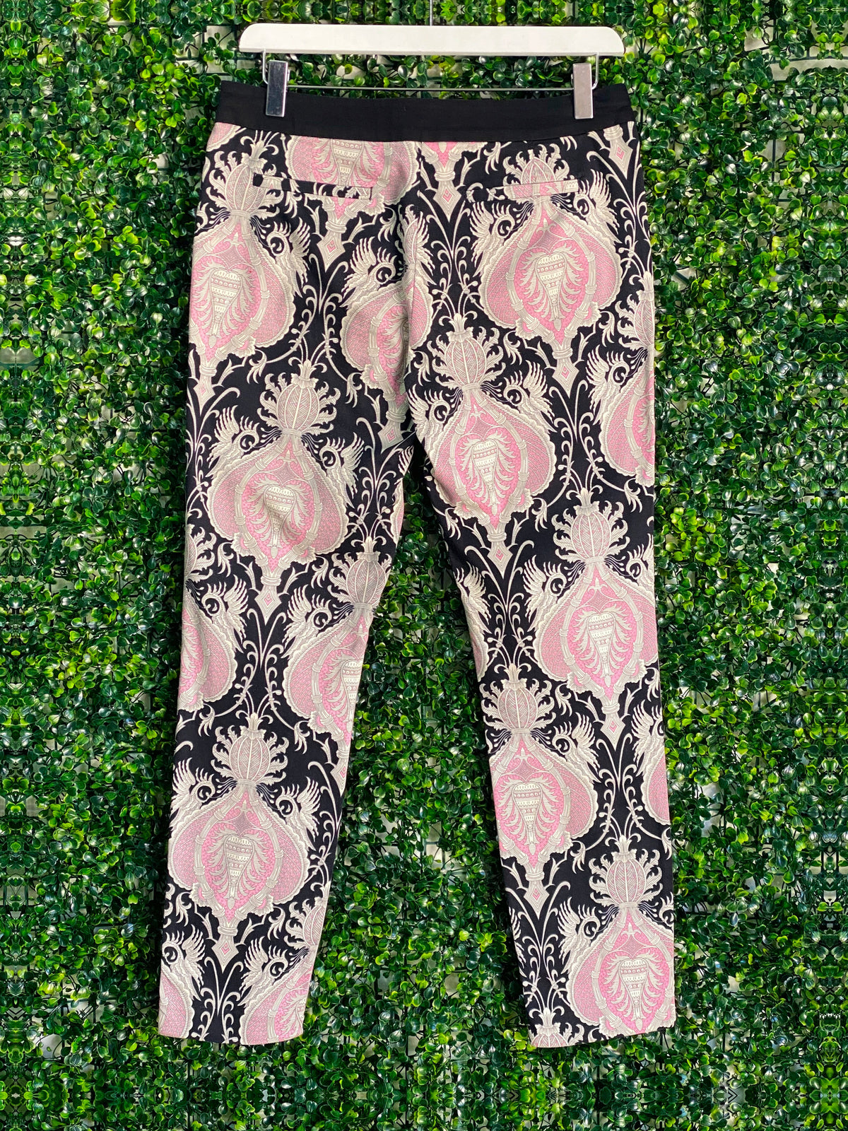 Studio.W Black & Blush Baroque-Print Slim Pants — back