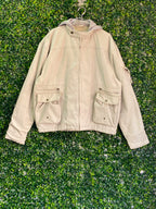 American Era Stone Hooded Utility Jacket — front