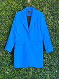 Luella Liella Cobalt Blue Longline Blazer — front