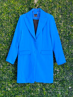 Luella Liella Cobalt Blue Longline Blazer — front