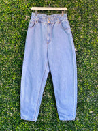 RE: Light Blue Slouchy Ultra High-Rise Jeans — front