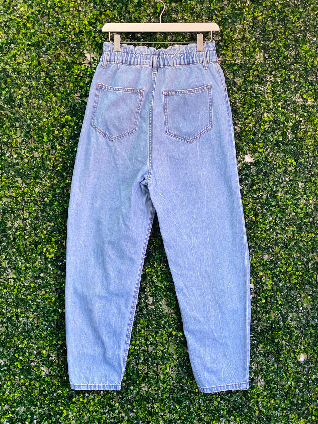 RE: Light Blue Slouchy Ultra High-Rise Jeans — back