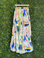 U-STAR Multicolour Abstract Wide Leg Pants — back