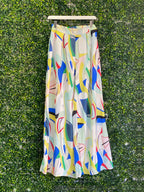U-STAR Multicolour Abstract Wide Leg Pants — front