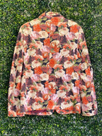 Nikos Rust & Blush Floral Tailored Blazer — back