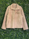 MAN Taupe Faux-Suede Sherpa-Lined Jacket — front