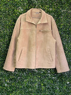 MAN Taupe Faux-Suede Sherpa-Lined Jacket — front