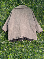 Blickfang Grey Textured Zip Cardigan Jacket — back