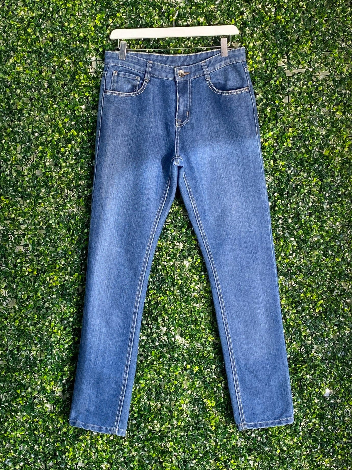 Woolworths Mid-Blue Straight-Leg Jeans — front