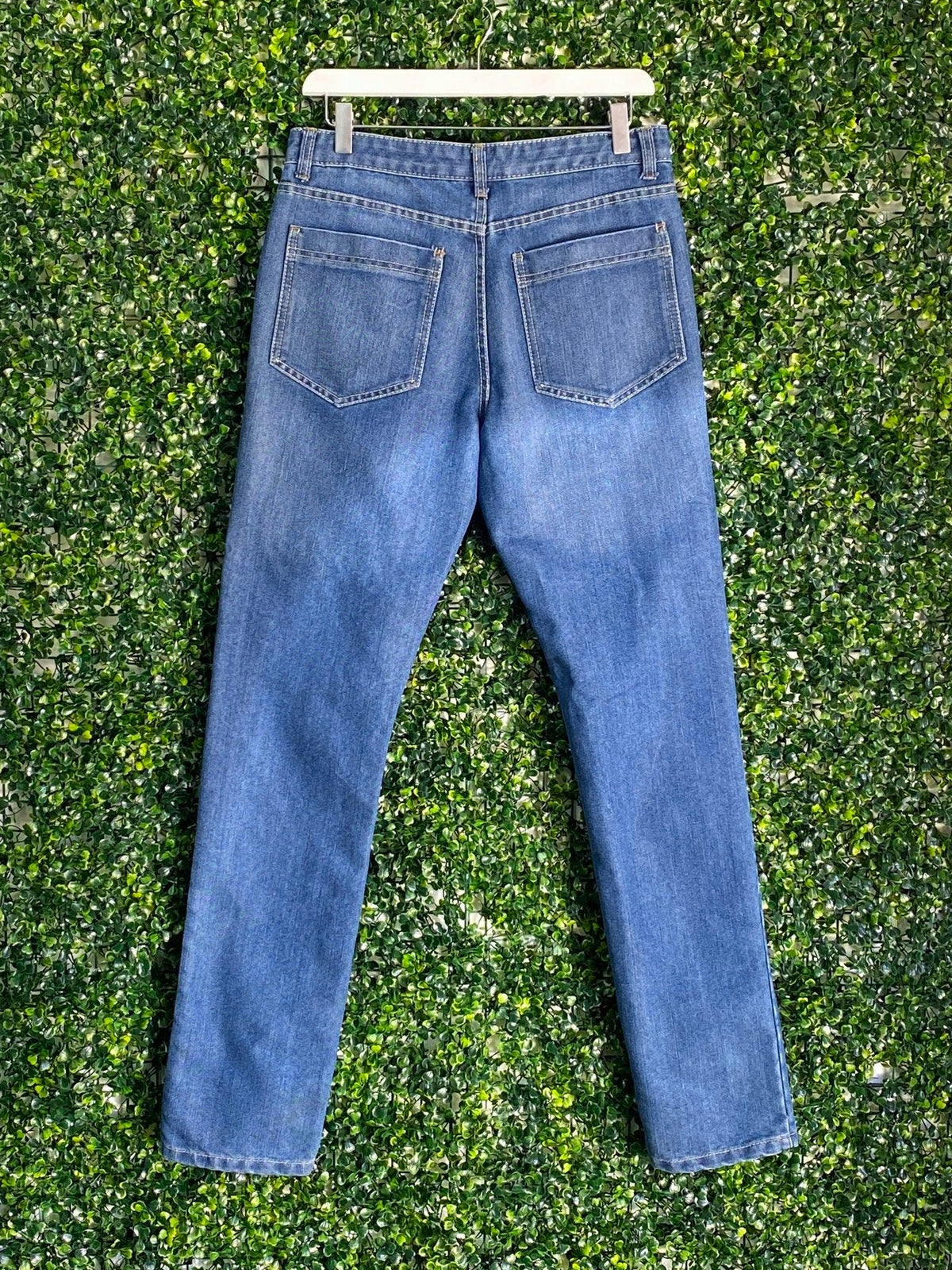 Woolworths Mid-Blue Straight-Leg Jeans — back