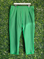 Leigh Schubert Emerald Green Tapered Trousers — front