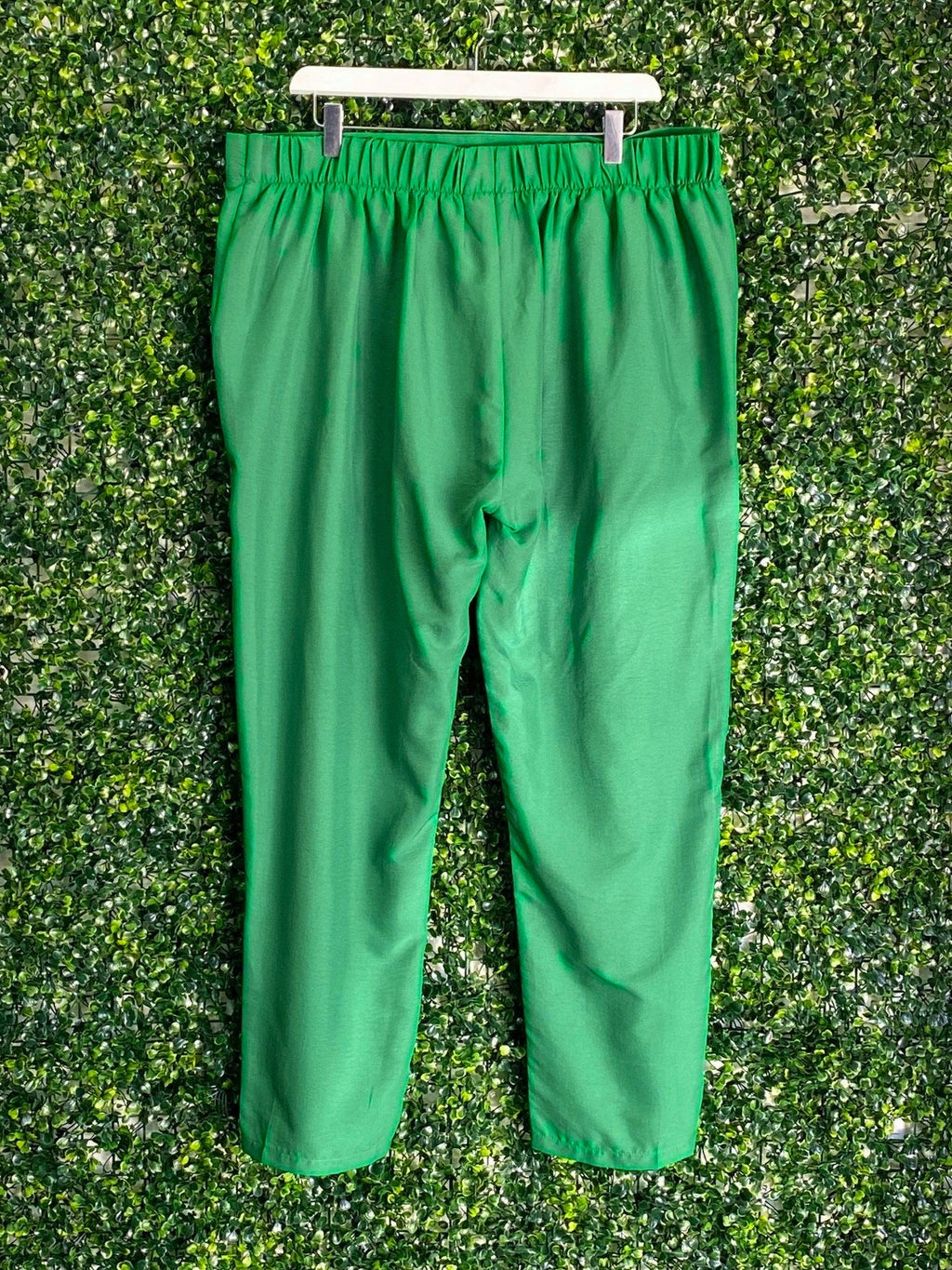 Leigh Schubert Emerald Green Tapered Trousers — back