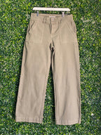 RE:DENIM Khaki Utility Straight-Leg Pants — front