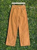 H&M Tan Corduroy Straight-Leg Pants — front