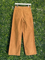 H&M Tan Corduroy Straight-Leg Pants — back