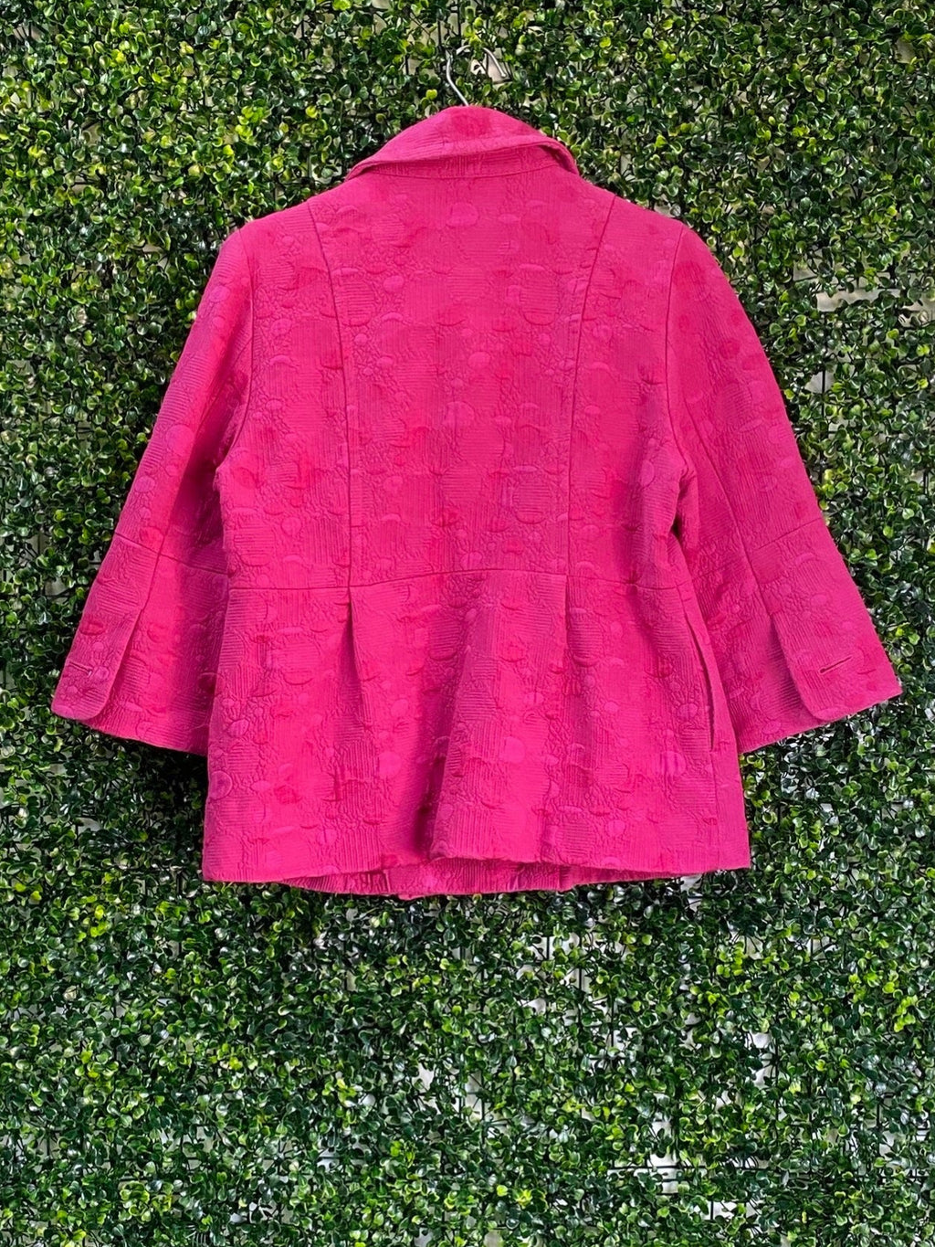Truworths Magenta Textured Button Jacket — back