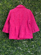 Truworths Magenta Textured Button Jacket — back