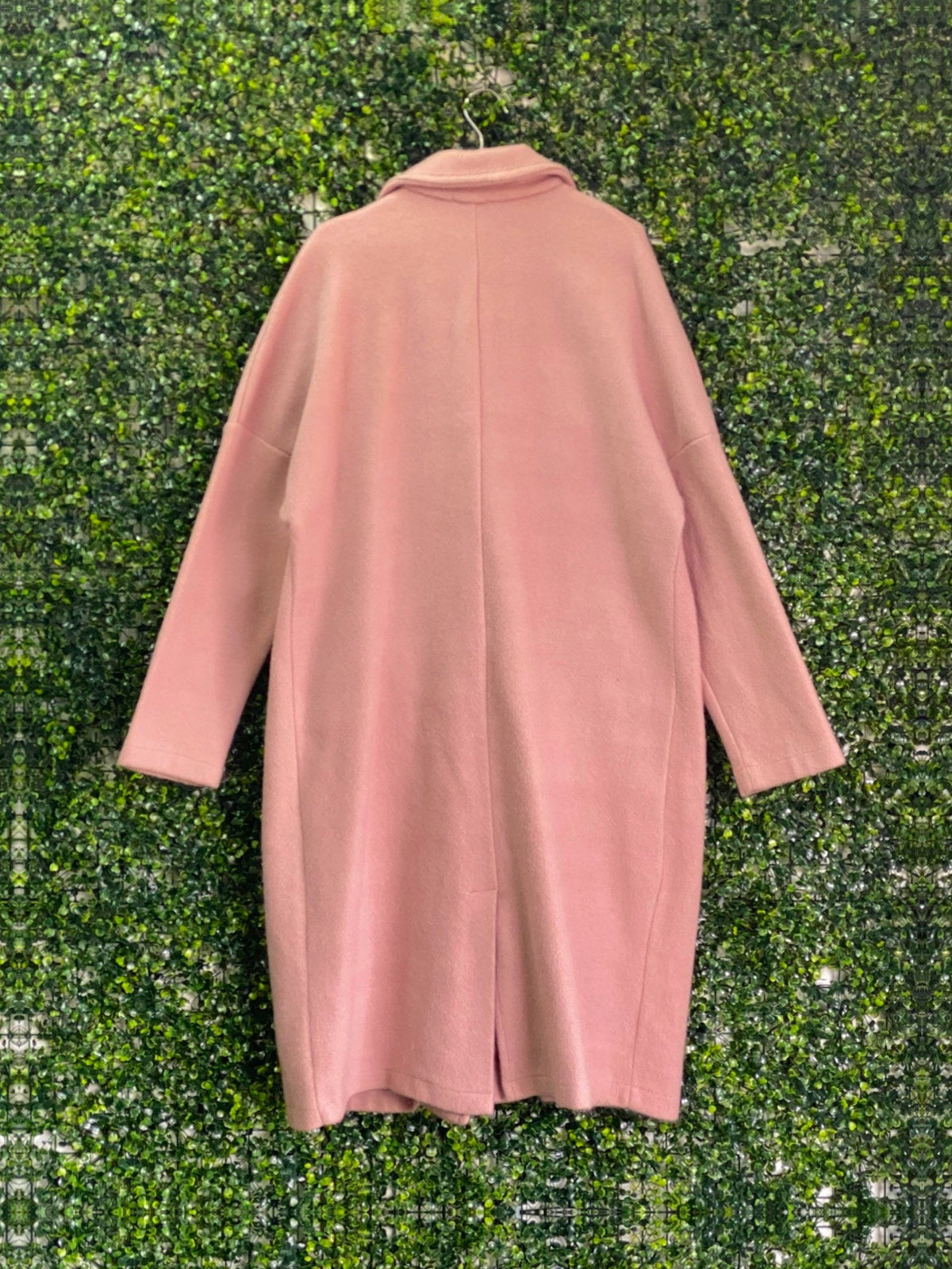 ME&B Dusty Pink Longline Coat — back