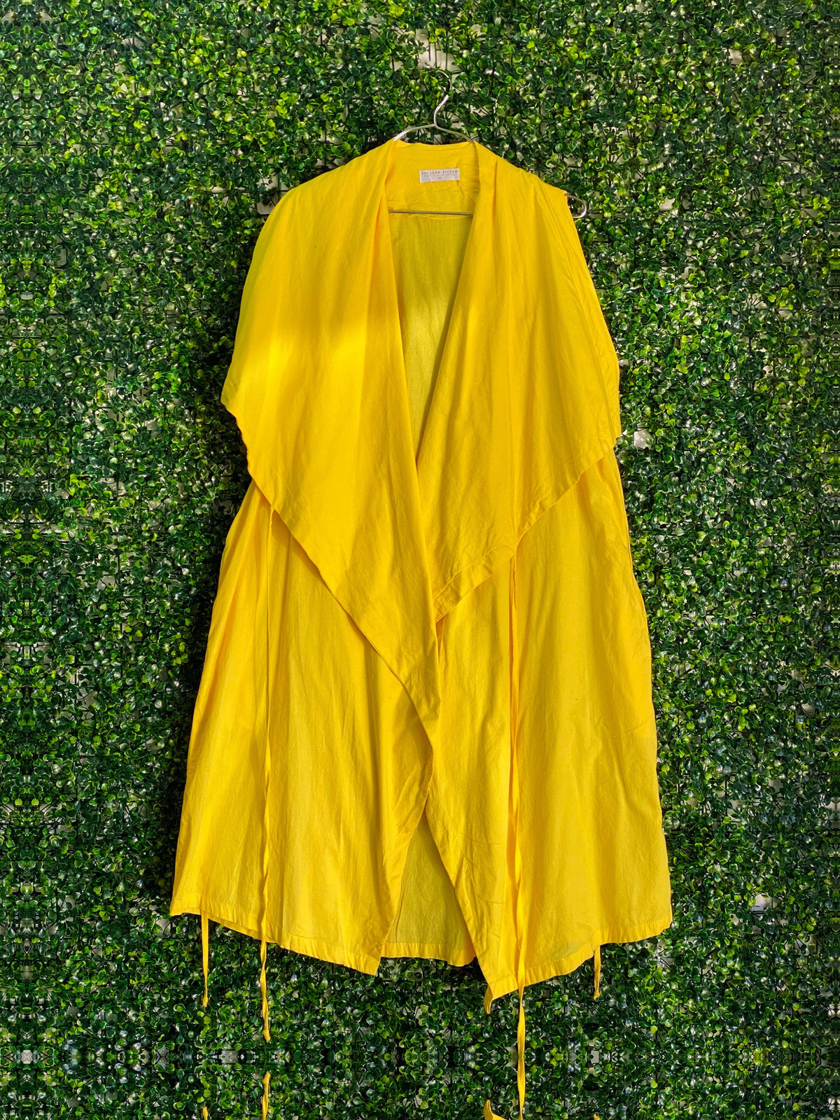Colleen Eitzen Sunshine Yellow Waterfall Duster — front