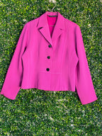 Obsession Magenta Tailored Three-Button Blazer — front