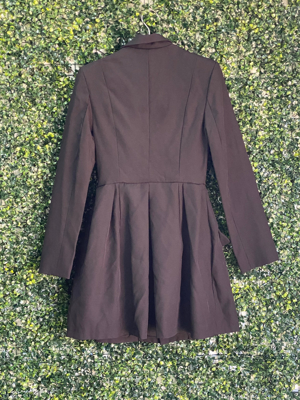 Amy Enjoy Life Black Gold-Button Longline Blazer — back