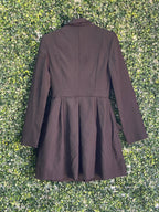 Amy Enjoy Life Black Gold-Button Longline Blazer — back