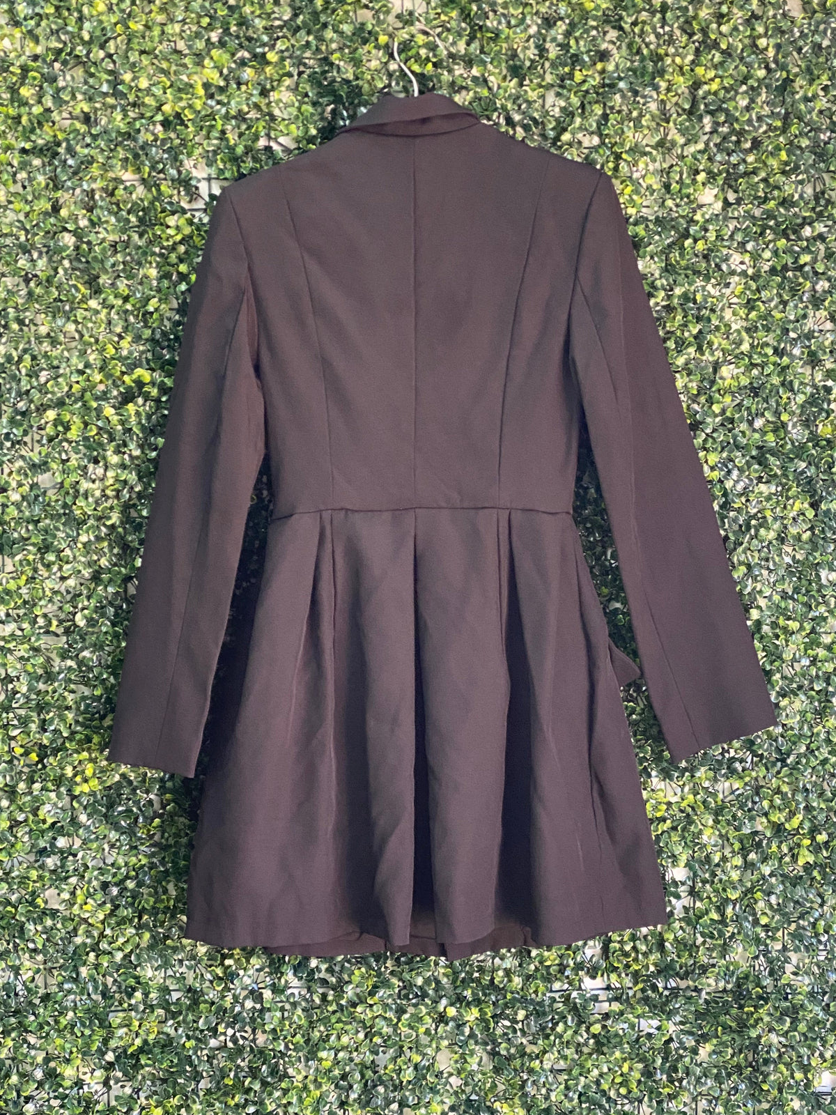 Amy Enjoy Life Black Gold-Button Longline Blazer — back