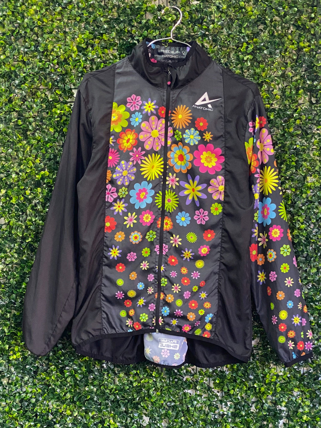 Anatomic Black Floral Cycling Jacket — front