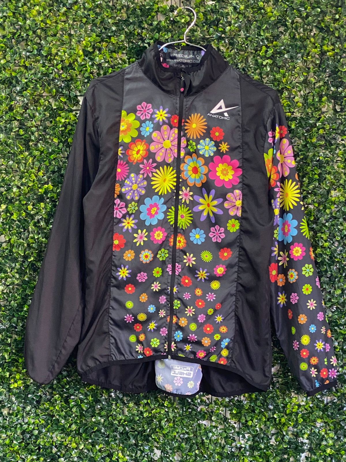 Anatomic Black Floral Cycling Jacket — front