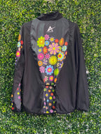 Anatomic Black Floral Cycling Jacket — back