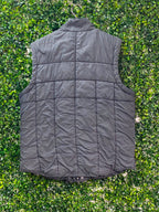 Old Khaki Charcoal Quilted Utility Gilet — back