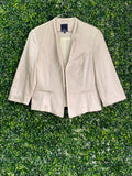 Daniel Hechter Cream Cotton-Blend Tailored Blazer — front