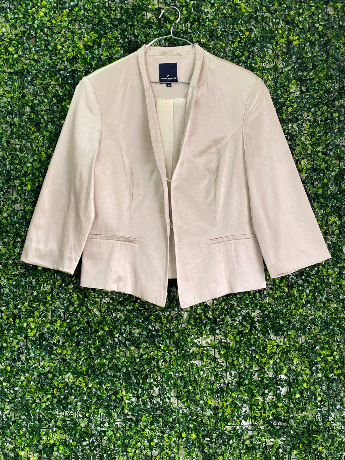 Daniel Hechter Cream Cotton-Blend Tailored Blazer — front