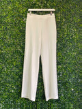 Zara Ivory Straight-Leg Tailored Trousers — front