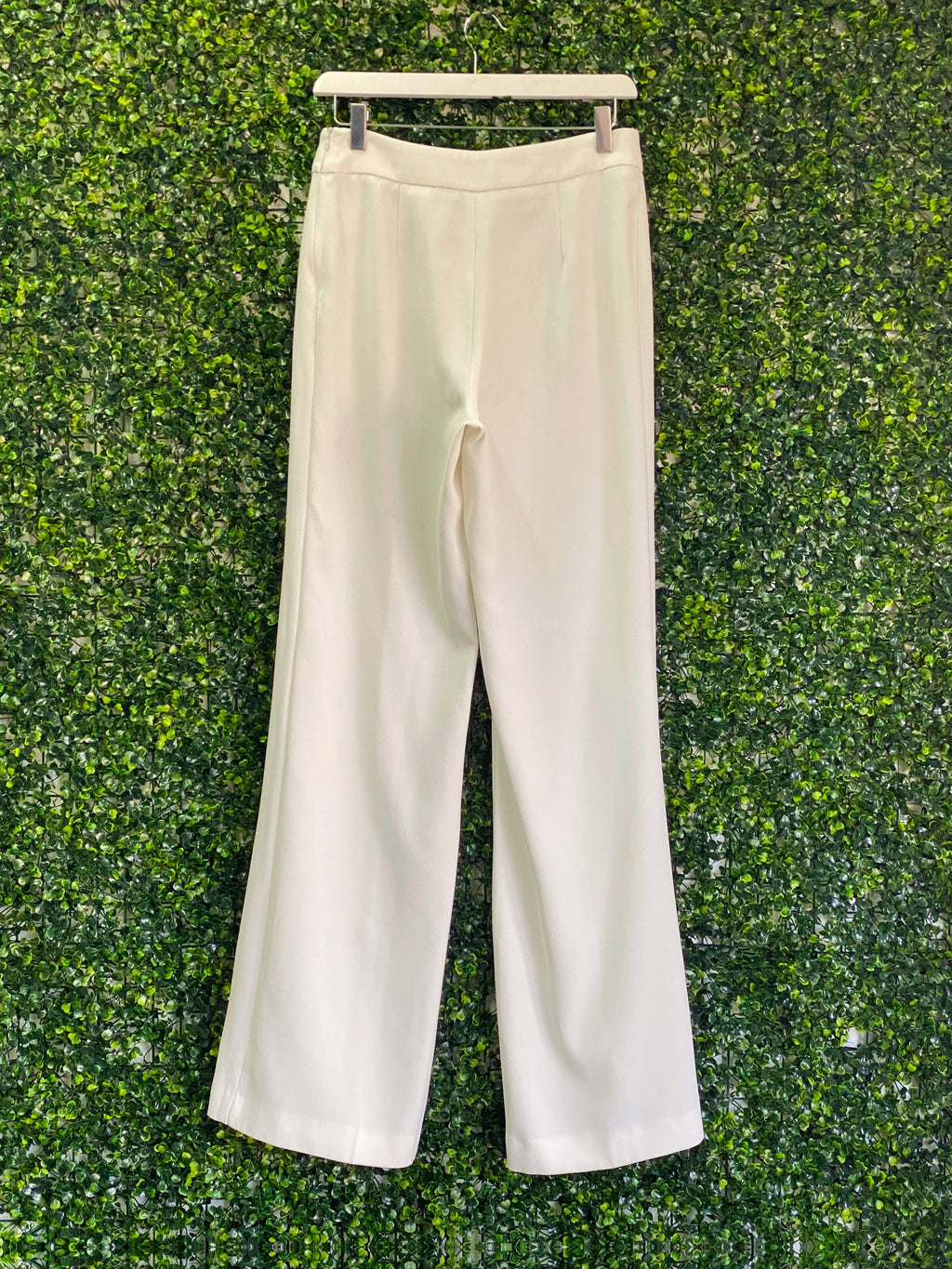 Zara Ivory Straight-Leg Tailored Trousers — back