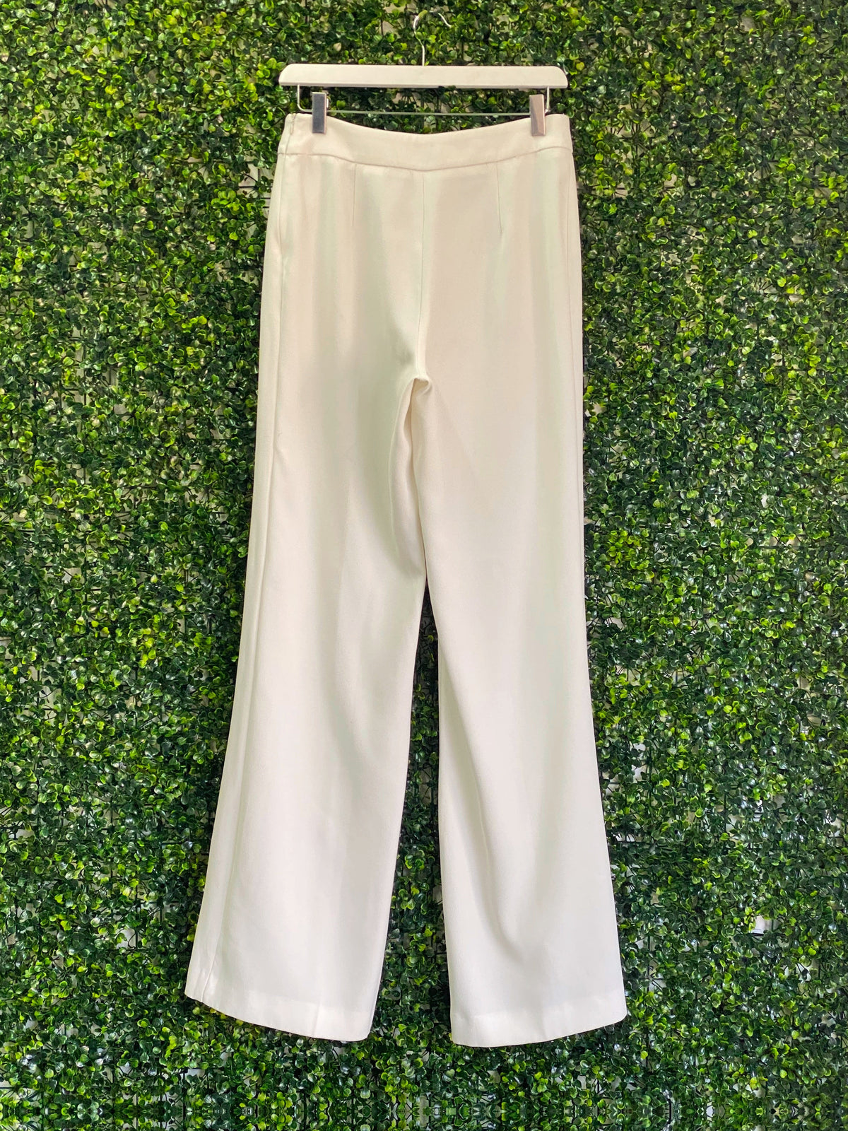 Zara Ivory Straight-Leg Tailored Trousers — back