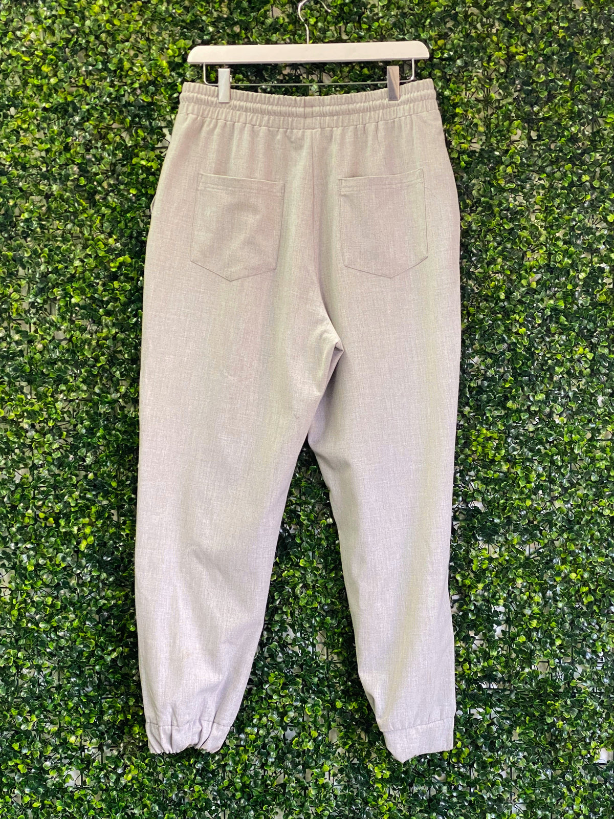 Stradivarius Light Grey Tailored Jogger Pants — back