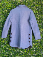 Balila Gedia Powder Blue Longline Button Coat — back