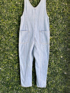 Light Wash Denim Relaxed Dungarees — detail