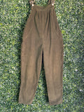 Olive Brown Corduroy Utility Dungarees — detail