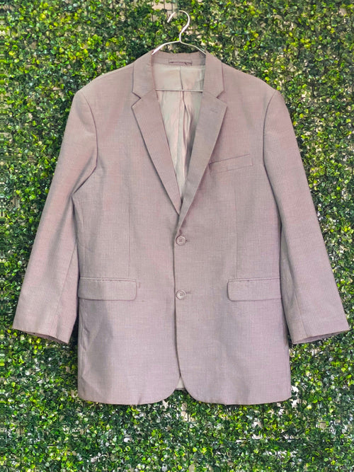 Connor Taupe Micro-Check Tailored Blazer — front
