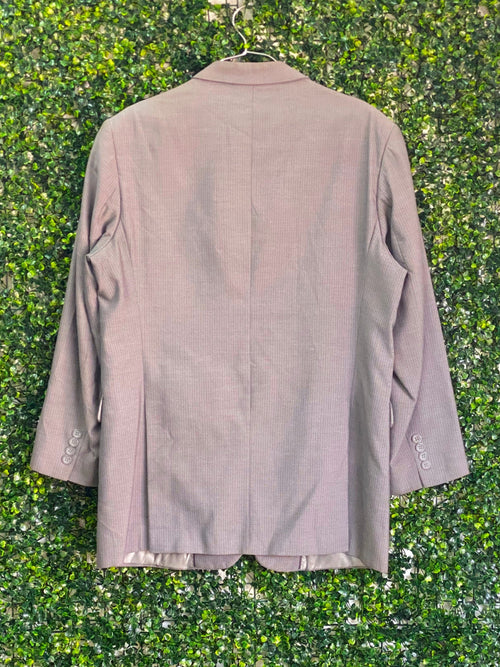 Connor Taupe Micro-Check Tailored Blazer — back