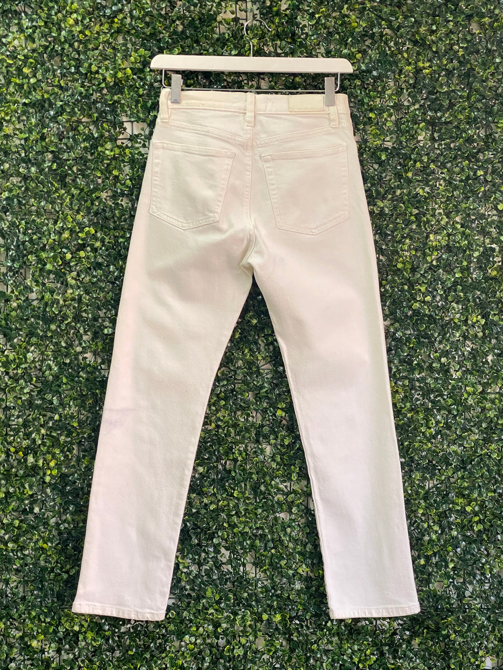MNG Denim White Straight-Leg Jeans — back
