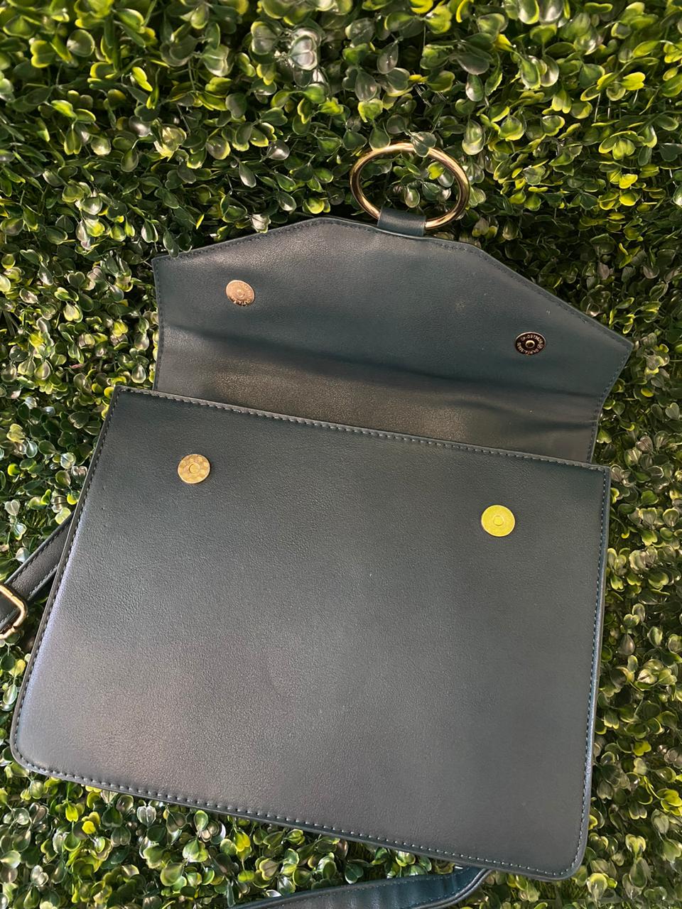 Navy Structured Crossbody Bag